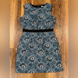 ANN TAYLOR LOFT Women’s Silky Dress‎ Women's (Blue Paisley)(Size: 2 Petite)